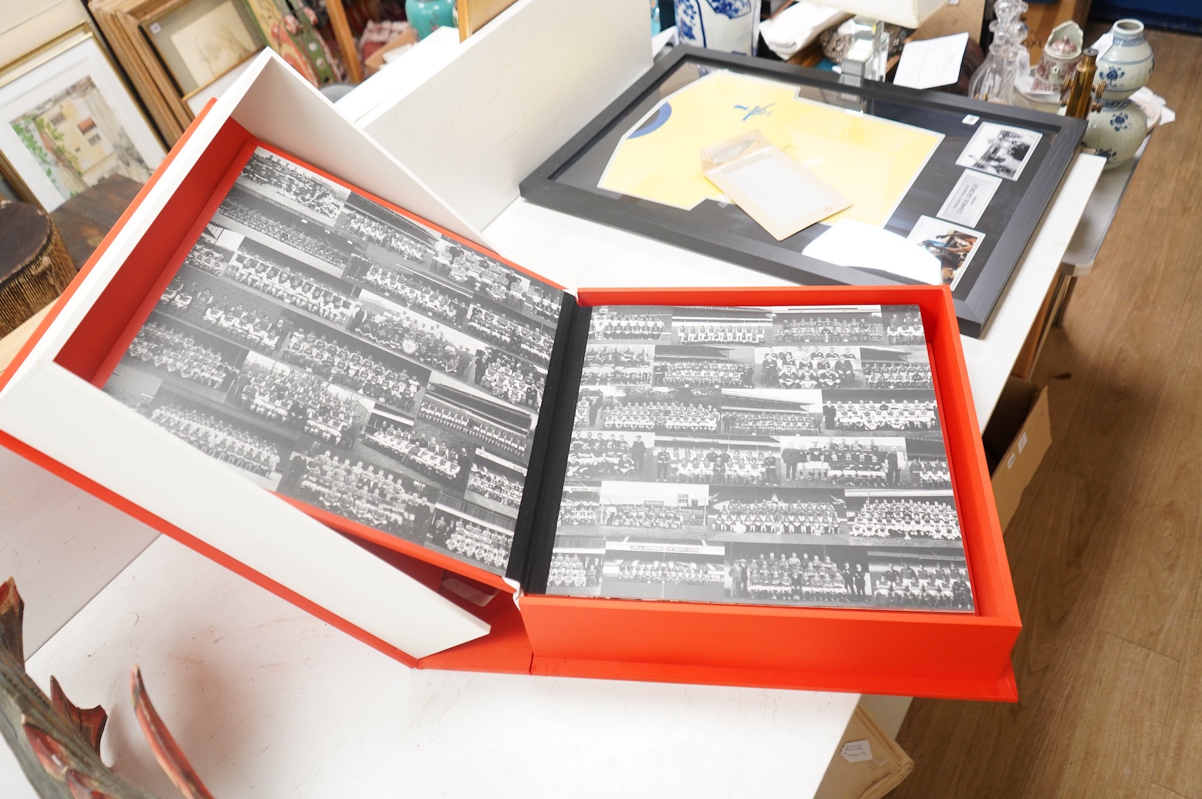 An Arsenal Opus, Icons Edition #47 in a series of 500, signed by Arsene Wenger, Tony Adams, Patrick Vieira, Dennis Bergkamp, Charlie George, Bob Wilson, Frank Mclintock, Thierry Henry, George Graham, Liam Brady, David Se